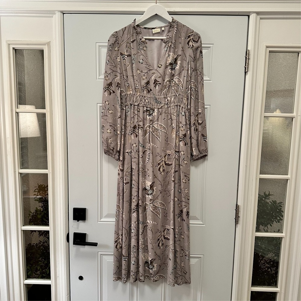 Spartina 449 Adrianna Midi Dress M Maritime Forest Chintz Gray *$5 Shipping*